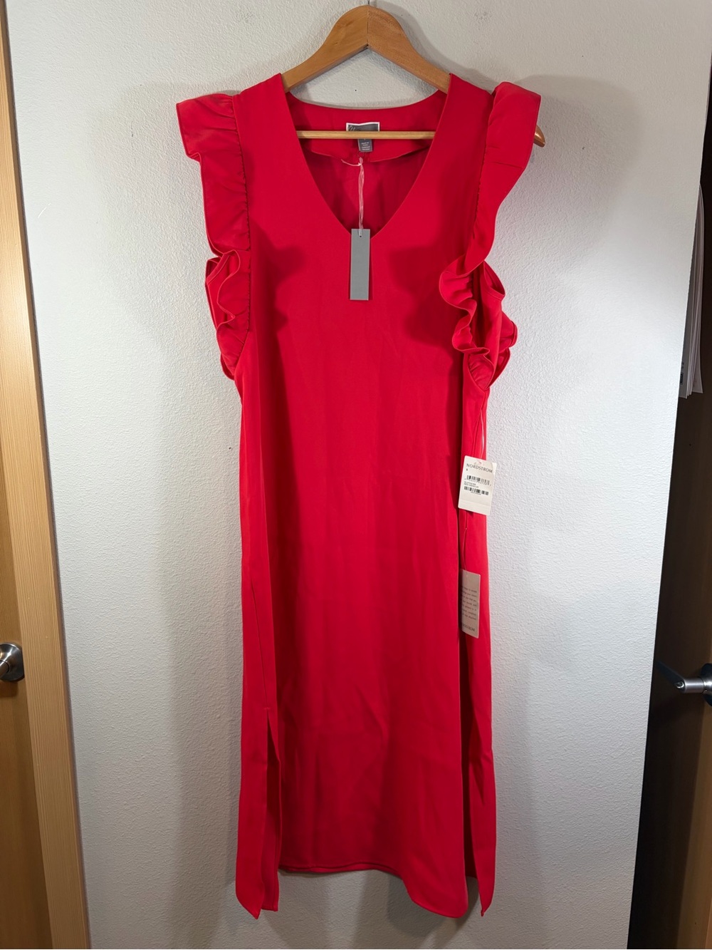 Chelsea28 ruffle sleeve midi dress NWT